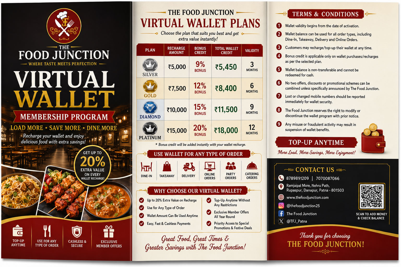 The Food Junction Virtual Wallet Brochure